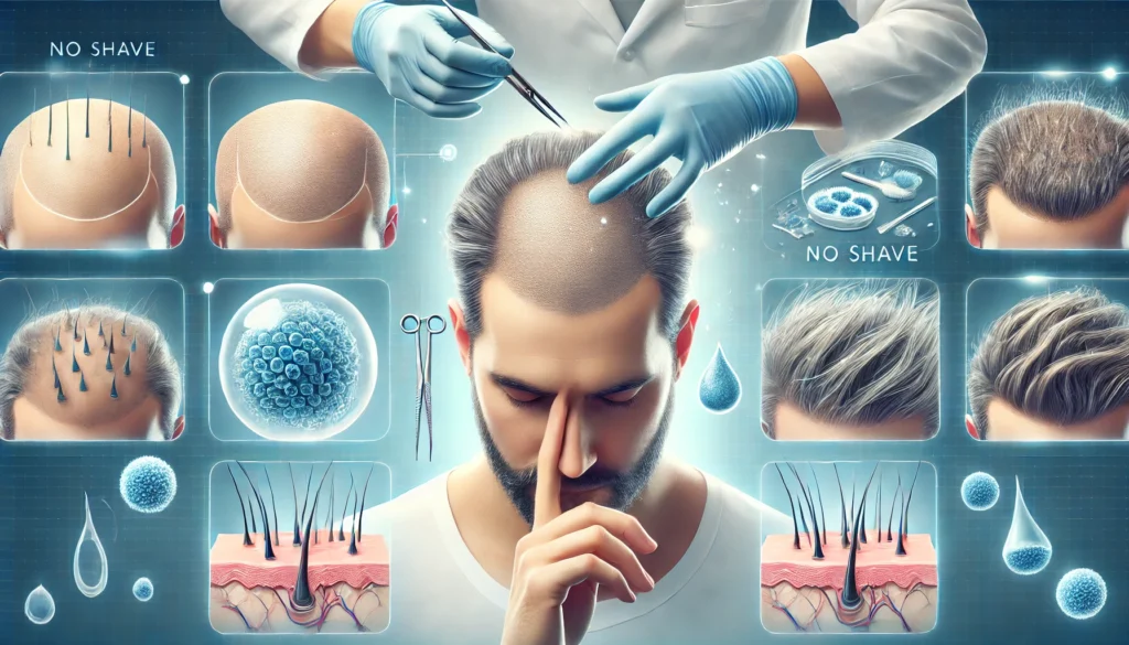 no shave fue hair transplant